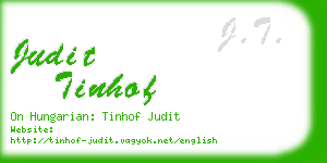 judit tinhof business card